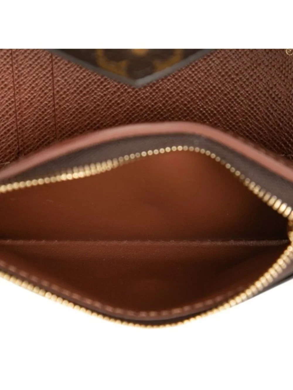 Louis Vuitton Monogram Portefeuille Victorine Trifold Wallet Brown Leather